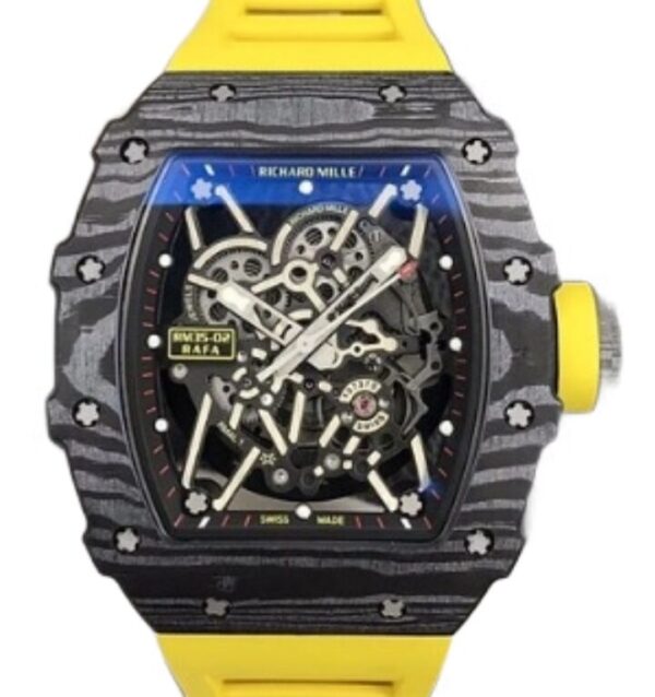 리차드밀 RM35-01 42mm Carbon Fiber Yellow Rubber Strap Skeletonized Dial[SONIC]