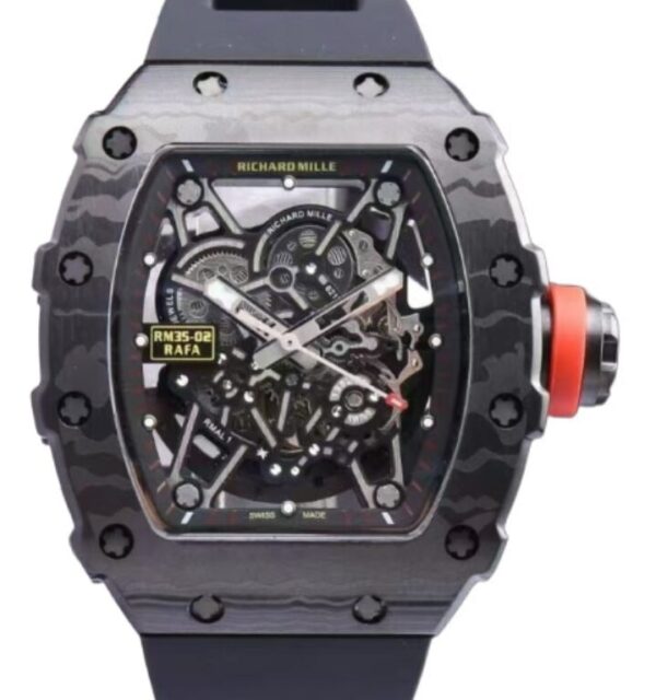리차드밀 RM35-01 42mm Carbon Fiber Black Rubber Strap Skeletonized Dial[SONIC]