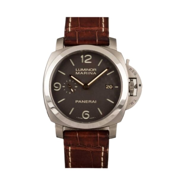 파네라이 루미노르 Marina 1950 3 Days 44mm PAM00351 Titanium Leather Strap Brown Dial[VS]