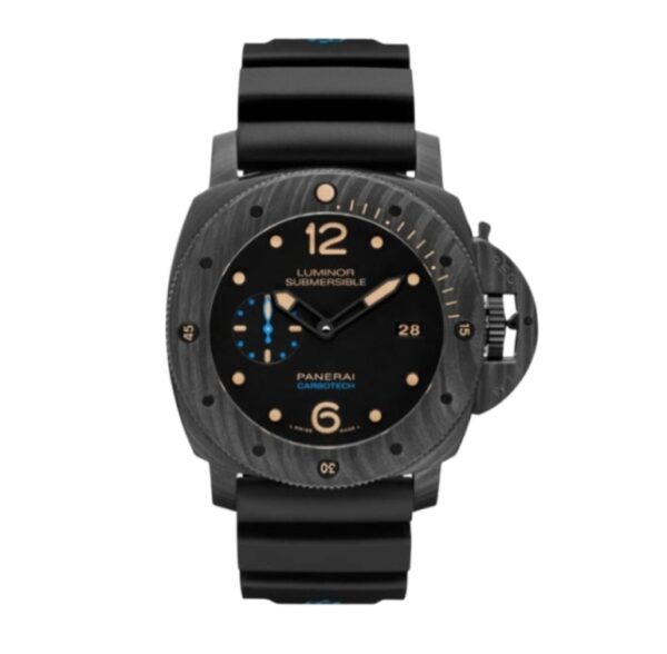 파네라이 루미노르 Submersible 1950 3 Days 47mm PAM00616 Black Carbon Fiber Black Rubber Strap Black Dial[VS]