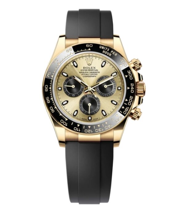 롤렉스 데이토나 40mm 116518LN-0048 Yellow Gold, Rubber Strap Black Eye Gold Dial[CLEAN]