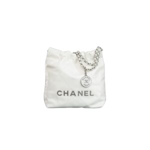 샤넬[chanel/팬더샵]22백 미니 핸드백(화이트/은장/램스킨)