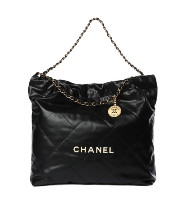샤넬[chanel/팬더샵]22백 미디엄 핸드백(블랙/백장/램스킨)