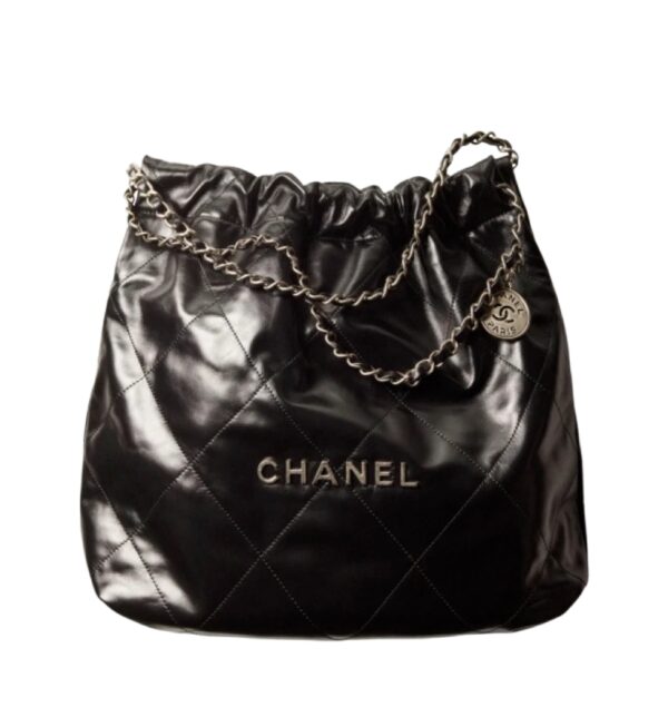 샤넬[chanel/팬더샵]*정품가죽* 22백 미디엄 핸드백(블랙/은장/카프스킨)