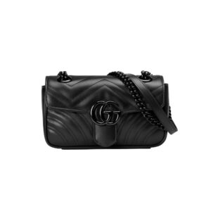 구찌[gucci/OC]GG 마몽 미니 숄더백(올블랙)