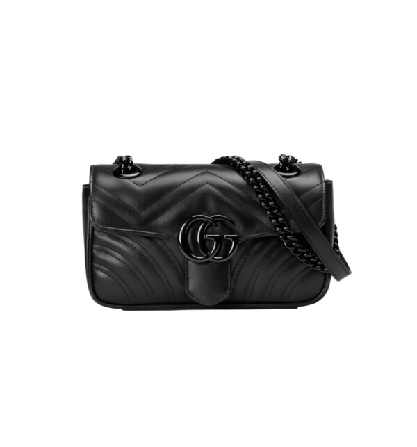 구찌[gucci/OC]GG 마몽 미니 숄더백(올블랙)