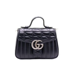 구찌[gucci/OC]GG 마몽 미니 탑 핸들백(블랙/은장)
