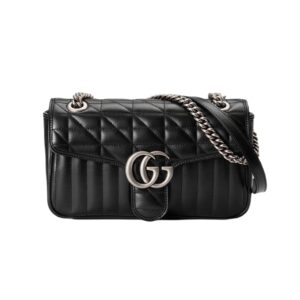 구찌[gucci/콜라샵]GG 마몽 스몰 숄더백(블랙/은장)
