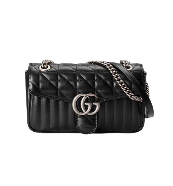 구찌[gucci/콜라샵]GG 마몽 스몰 숄더백(블랙/은장)