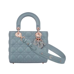 디올[dior/여왕]레이디 디올 ABC 스몰 백 컬러 팬던트(블루/까나쥬/램스킨)