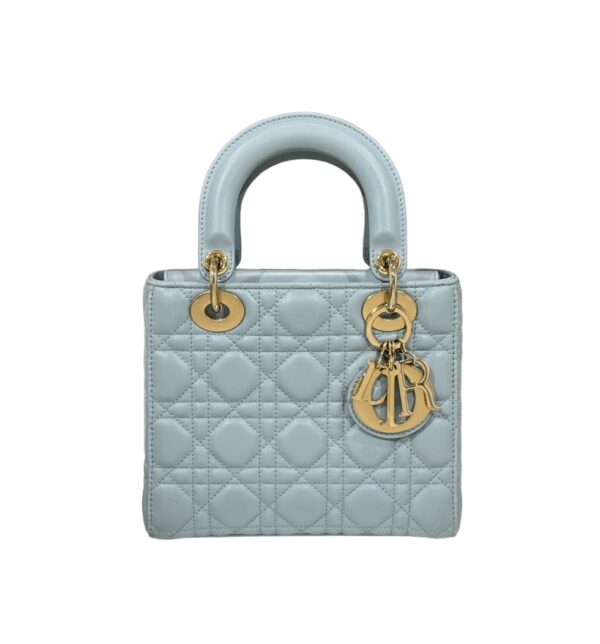 디올[dior/여왕]레이디 디올 ABC 스몰 백(페일 블루/까나쥬/램스킨)