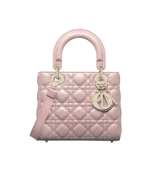 디올[dior/여왕]레이디 디올 ABC 스몰 백(페일 핑크 펄/까나쥬/램스킨)