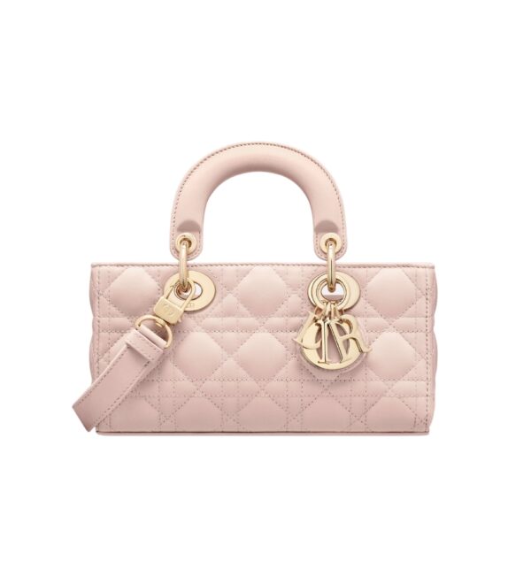 디올[dior/여왕]레이디 디조이 스몰 백(파우더 핑크/까나쥬/램스킨)