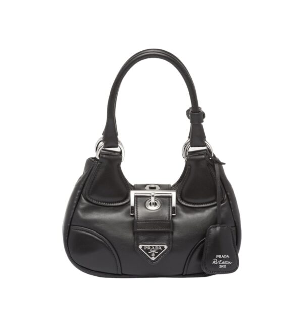 프라다[prada/블랙프라임]문 패딩 나파 레더 백(블랙)
