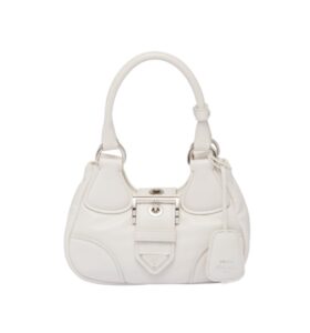 프라다[prada/블랙프라임]문 패딩 나파 레더 백(화이트)