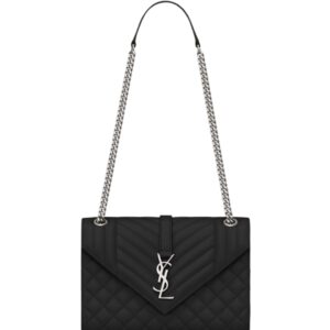 생로랑[ysl]미디엄 엔벨로프 숄더백(블랙/은장)