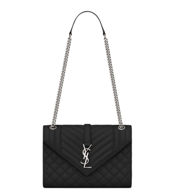 생로랑[ysl]미디엄 엔벨로프 숄더백(블랙/은장)