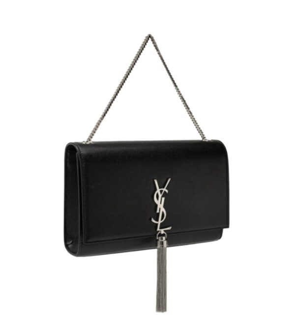 생로랑[ysl]케이트 미디엄 태슬 백(블랙/은장)