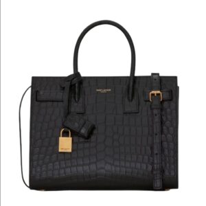 생로랑[ysl]크로커다일 삭 드 주르 백 베이비(블랙/금장)