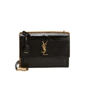 생로랑[ysl]크로커다일 선셋 미디엄(블랙/금장)