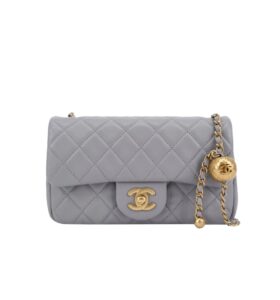 샤넬[chanel/팬더샵]클래식 골드볼 미니 플랩 백(그레이/금장/램스킨)