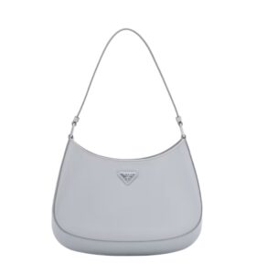 프라다[prada/블랙프라임]클레오 브러시드 레더 숄더백(콘플라워)