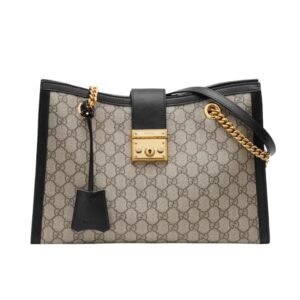 구찌[gucci/OC]패들락 미디엄 숄더백(GG수프림/블랙)